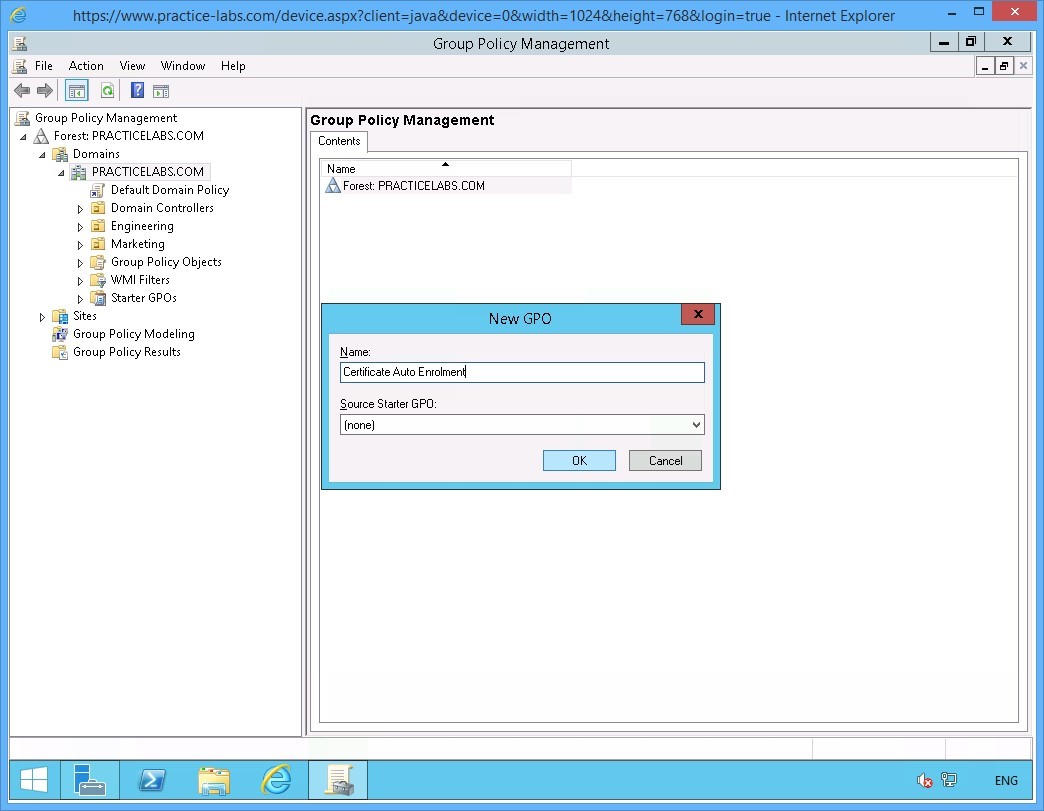 Practice Labs screenshot.